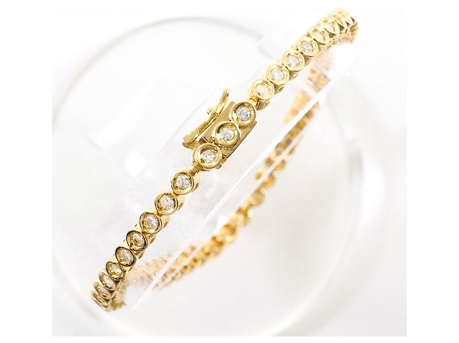 Autre Marque Bracciale con charm in oro giallo 18K e diamante D'oro - vista 3