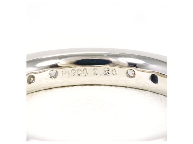 Autre Marque Platin-Bandring mit Diamant - Ansicht 4