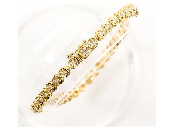Autre Marque Bracciale con charm in oro giallo 18K e diamante D'oro - vista 3
