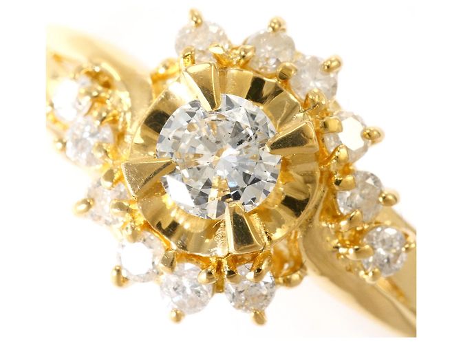 Autre Marque Ringband aus 18K Gelbgold mit Diamant Golden - Ansicht 2