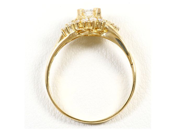 Autre Marque Ringband aus 18K Gelbgold mit Diamant Golden - Ansicht 3