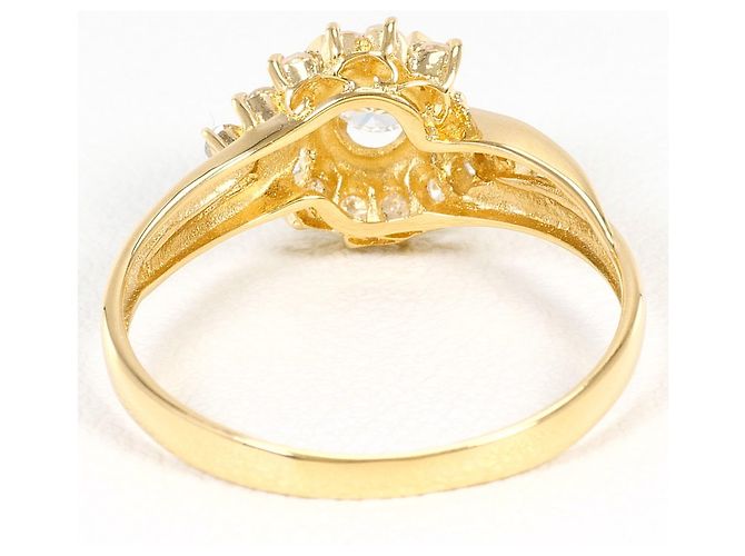 Autre Marque Ringband aus 18K Gelbgold mit Diamant Golden - Ansicht 4