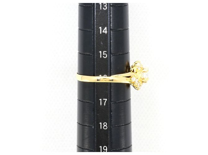 Autre Marque Ringband aus 18K Gelbgold mit Diamant Golden - Ansicht 8
