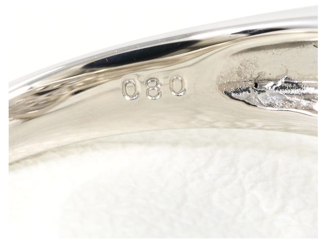 Autre Marque Platinband-Ring PT850 mit Diamant - Ansicht 6