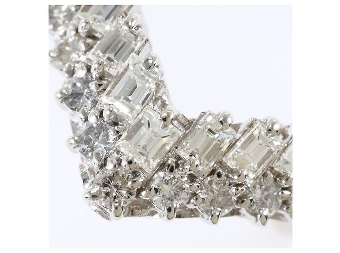 Autre Marque PT900 Platin-Bandring mit Diamant - Ansicht 2