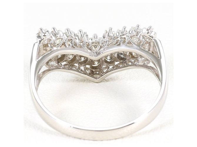 Autre Marque PT900 Platin-Bandring mit Diamant - Ansicht 4