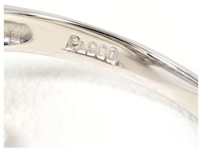 Autre Marque PT900 Platin-Bandring mit Diamant - Ansicht 5