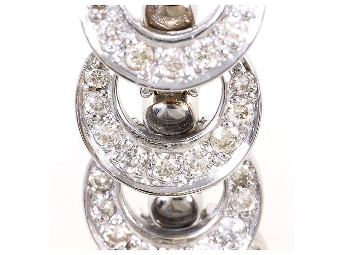 Autre Marque Eleganti orecchini a goccia in oro bianco 18K e diamanti D'oro - vista 2