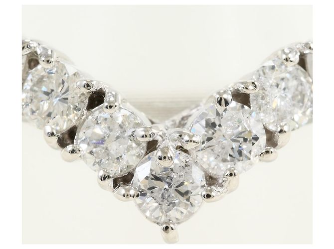 Autre Marque Platin-Bandring mit Diamant - Ansicht 2