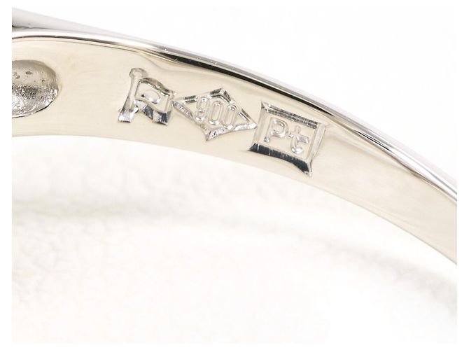 Autre Marque Platin-Bandring mit Diamant - Ansicht 5