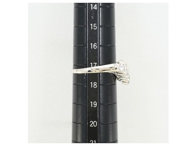 Autre Marque Platin-Bandring mit Diamant - Ansicht 8