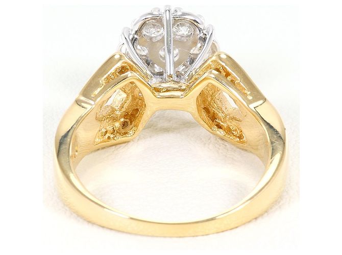 Autre Marque Goldbandring 14K mit Diamant Golden - Ansicht 4