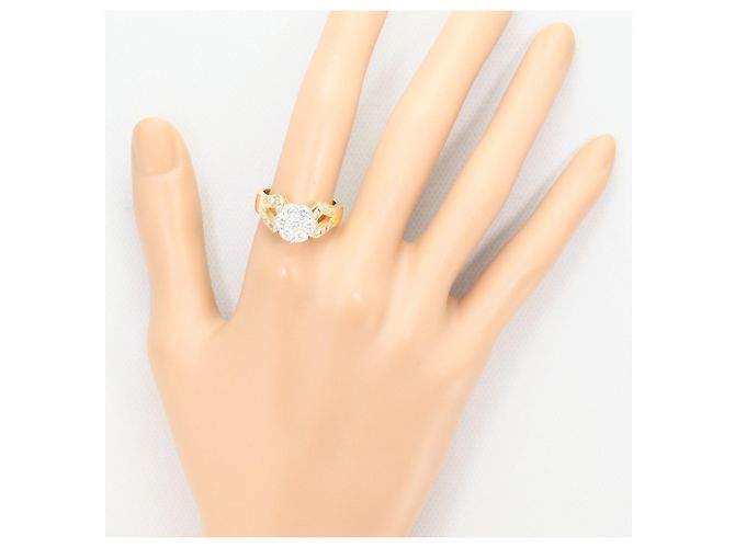 Autre Marque Goldbandring 14K mit Diamant Golden - Ansicht 6