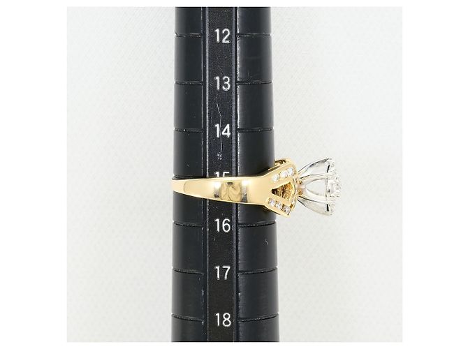 Autre Marque Goldbandring 14K mit Diamant Golden - Ansicht 7