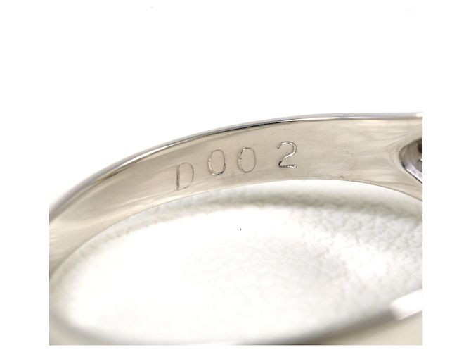 Autre Marque Platin-Bandring mit Diamant und Opal - Ansicht 5