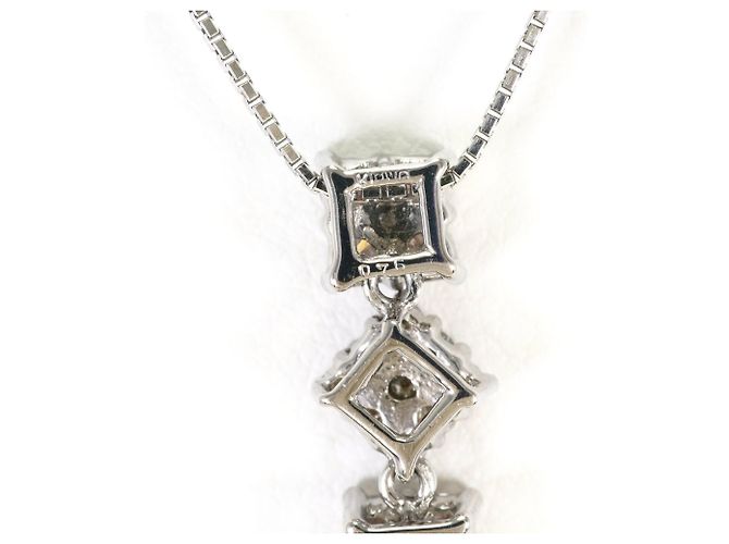 Autre Marque Collana in oro bianco 18K con diamanti rosa D'oro - vista 4