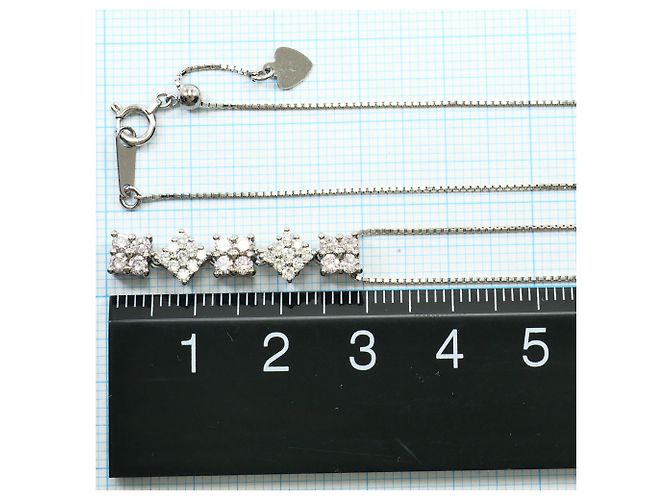 Autre Marque Collana in oro bianco 18K con diamanti rosa D'oro - vista 5