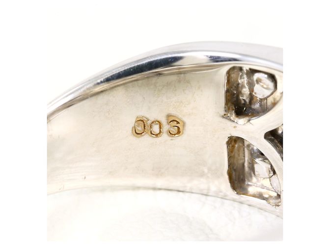 Autre Marque Ehering aus 18K Weißgold mit Diamanten Golden - Ansicht 6