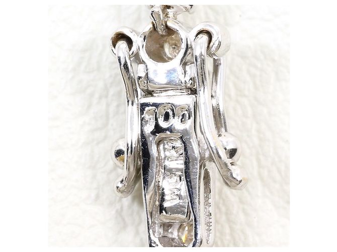 Autre Marque Bracciale con charm in oro bianco 18K e diamante D'oro - vista 4