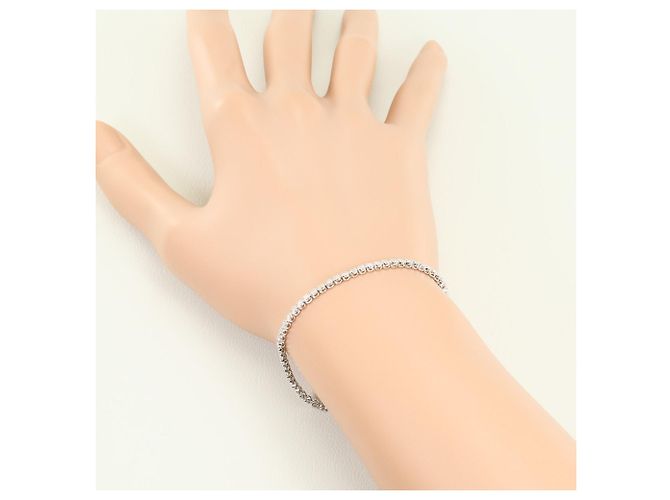 Autre Marque Bracciale con charm in oro bianco 18K e diamante D'oro - vista 5