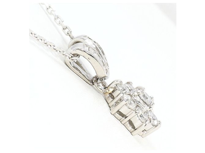 Autre Marque Platinhalskette mit Diamant - Ansicht 2