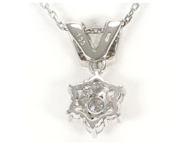 Autre Marque Platinhalskette mit Diamant - Ansicht 3