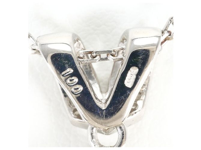 Autre Marque Platinhalskette mit Diamant - Ansicht 4