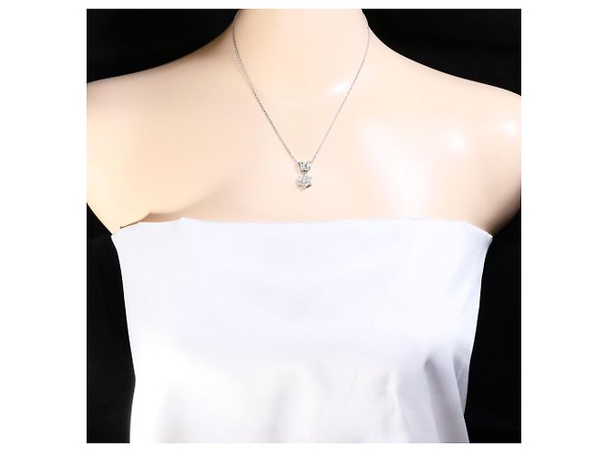 Autre Marque Platinhalskette mit Diamant - Ansicht 6