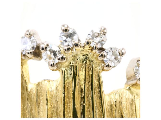 Autre Marque Goldbandring aus 18K Gold mit Diamant Golden - Ansicht 2