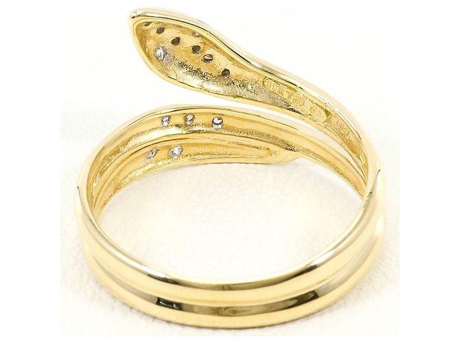 Autre Marque Anello fede in oro giallo e bianco 10K con diamanti D'oro - vista 3