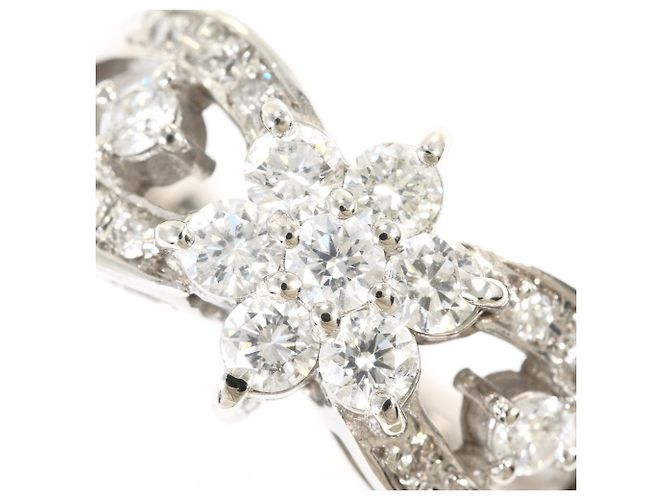 Autre Marque Ehering aus 18K Weißgold mit Diamanten Golden - Ansicht 2