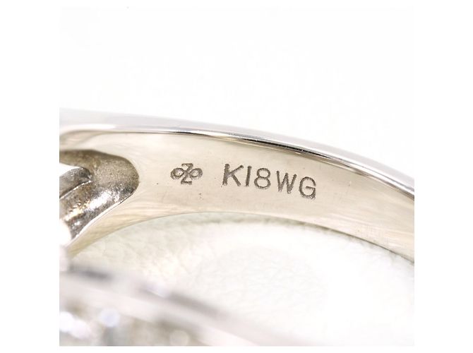 Autre Marque Ehering aus 18K Weißgold mit Diamanten Golden - Ansicht 5