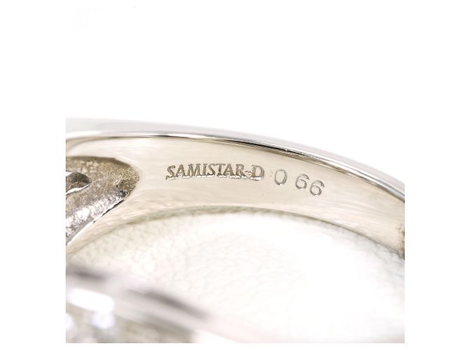 Autre Marque Ehering aus 18K Weißgold mit Diamanten Golden - Ansicht 6
