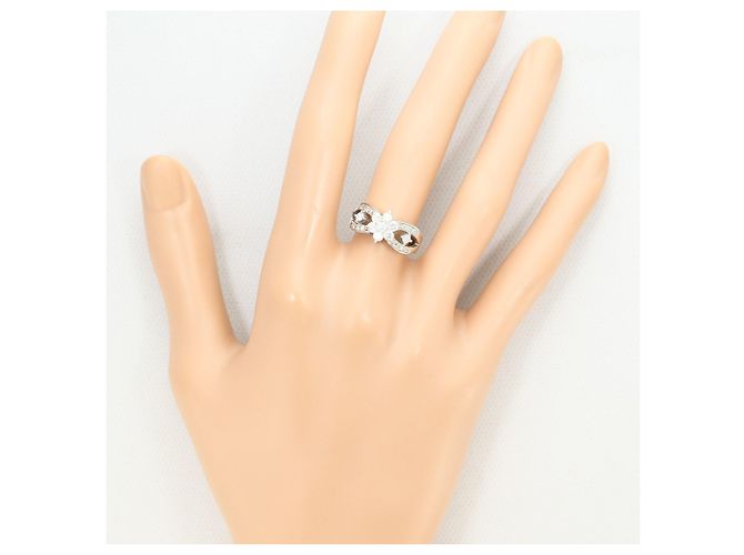 Autre Marque Ehering aus 18K Weißgold mit Diamanten Golden - Ansicht 7