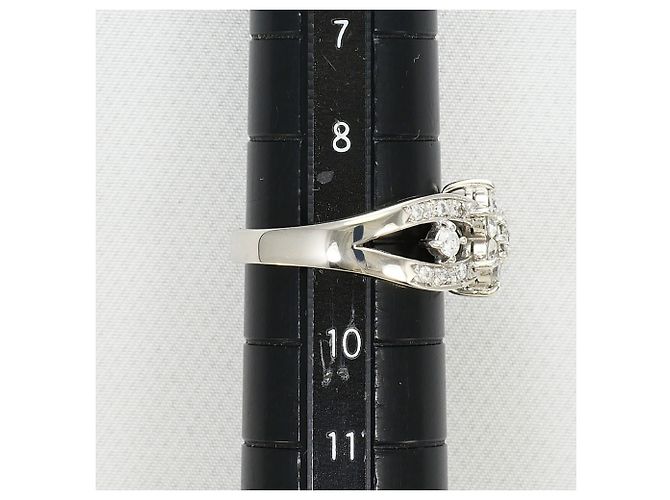 Autre Marque Ehering aus 18K Weißgold mit Diamanten Golden - Ansicht 8