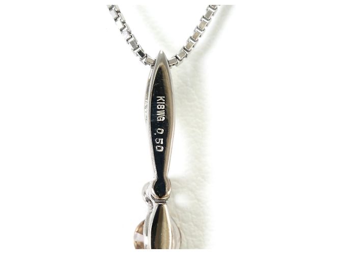 Autre Marque Collana in oro bianco 18K con diamante brown Marrone D'oro - vista 4