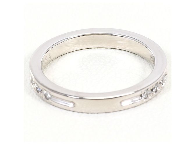 Autre Marque Ehering aus 18K Weißgold mit Diamant und Rubin Golden - Ansicht 4