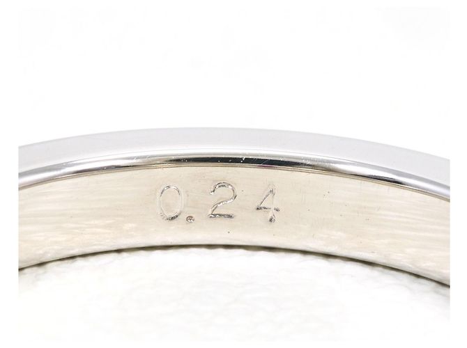 Autre Marque Ehering aus 18K Weißgold mit Diamant und Rubin Golden - Ansicht 6