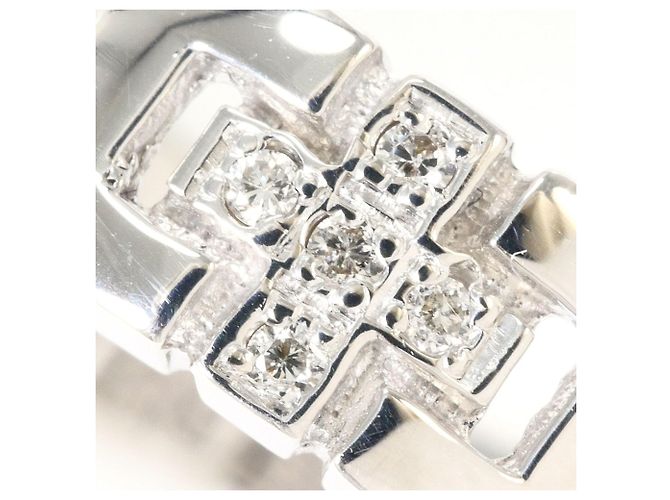 Autre Marque Ehering aus 14K Weißgold mit Diamanten Golden - Ansicht 2