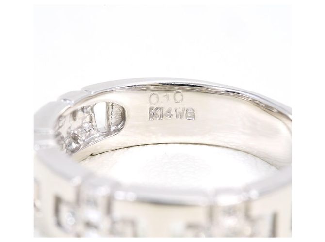 Autre Marque Ehering aus 14K Weißgold mit Diamanten Golden - Ansicht 5