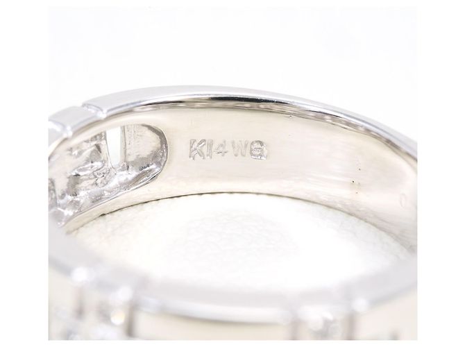 Autre Marque Ehering aus 14K Weißgold mit Diamant Golden - Ansicht 5