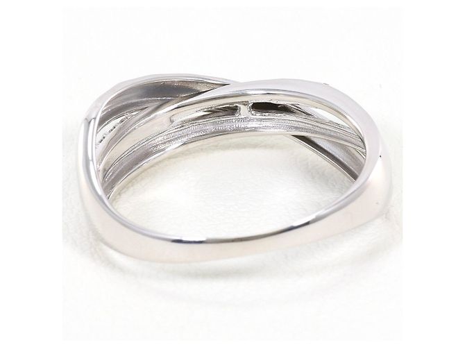 Autre Marque Ringband aus 10K Weißgold mit Diamant Golden - Ansicht 3