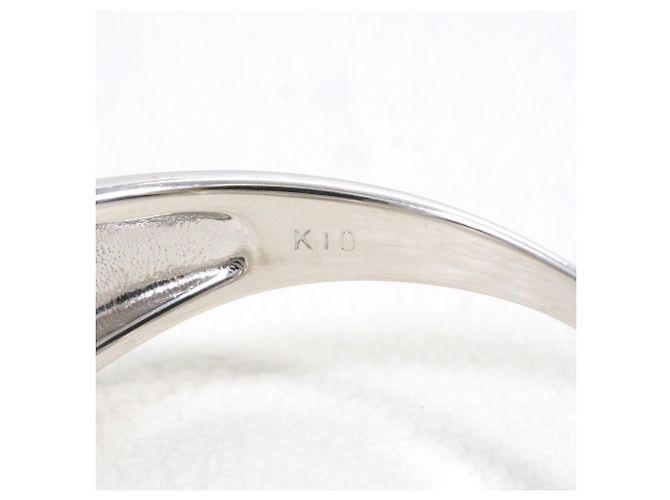 Autre Marque Ringband aus 10K Weißgold mit Diamant Golden - Ansicht 4