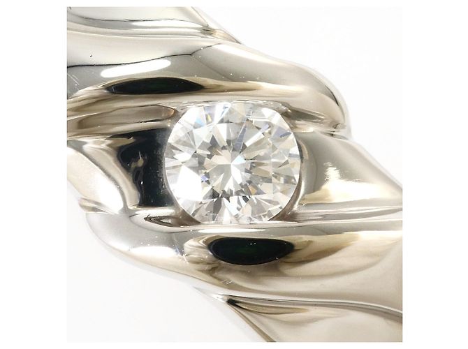 Autre Marque Platin-Bandring mit Diamant - Ansicht 2
