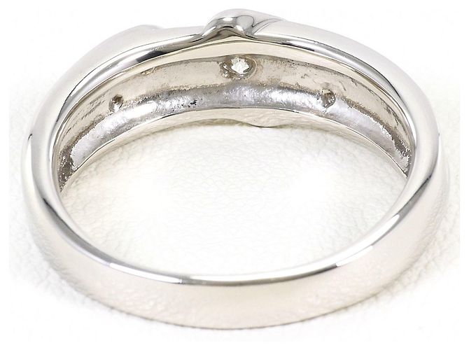 Autre Marque Platin-Bandring mit Diamant - Ansicht 4