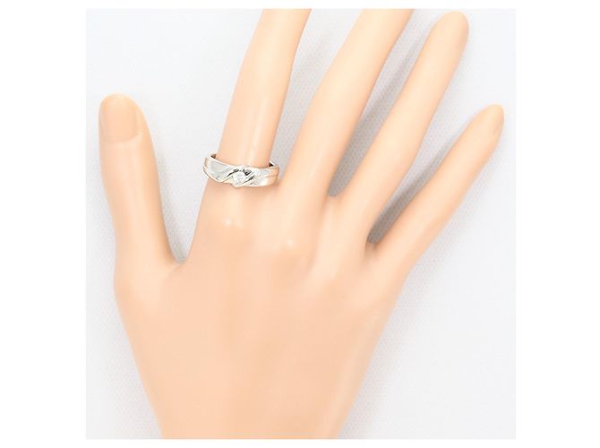 Autre Marque Platin-Bandring mit Diamant - Ansicht 7