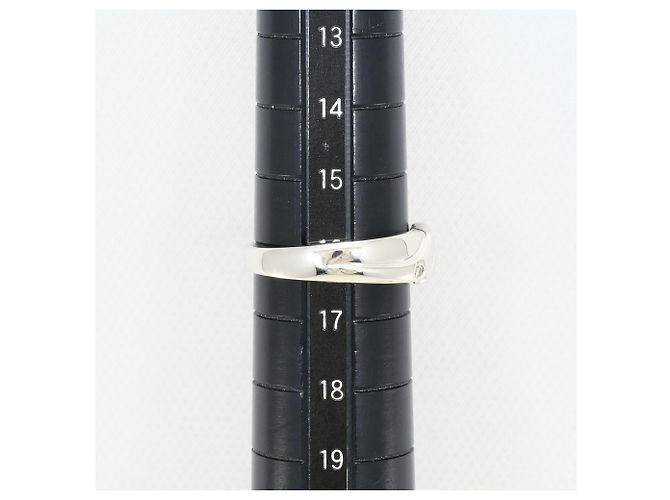 Autre Marque Platin-Bandring mit Diamant - Ansicht 8
