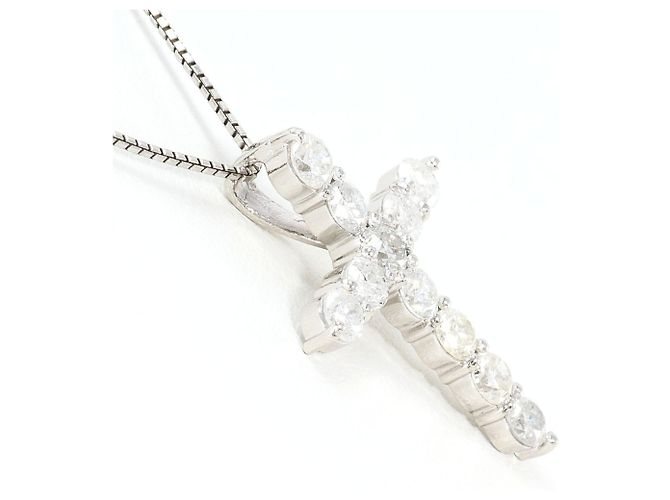 Autre Marque Platin-Diamant-Halskette - Ansicht 2