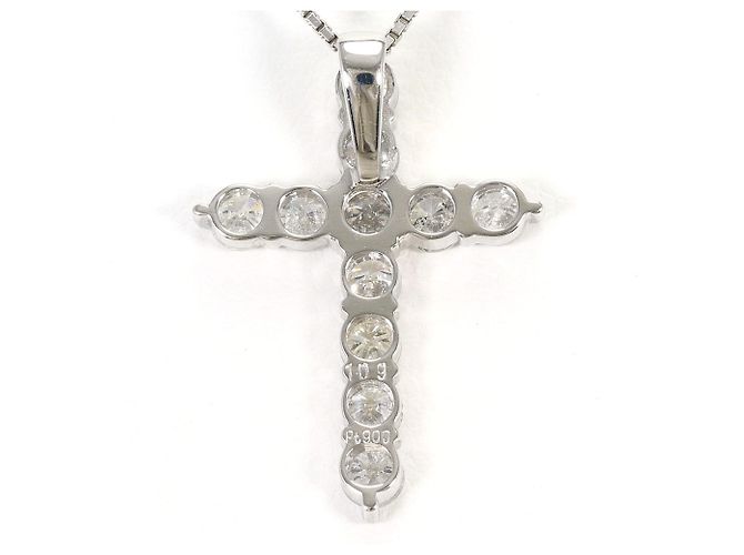 Autre Marque Platin-Diamant-Halskette - Ansicht 3
