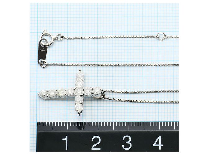 Autre Marque Platin-Diamant-Halskette - Ansicht 5